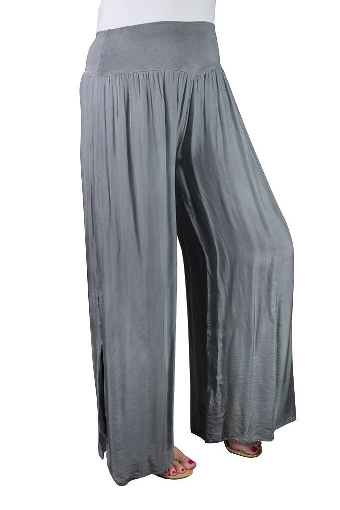 TINA Stephens Italy/Tees By Tina - Wholesale Pants - Women's - Eva Silk Side Slit Pant (PL206)20