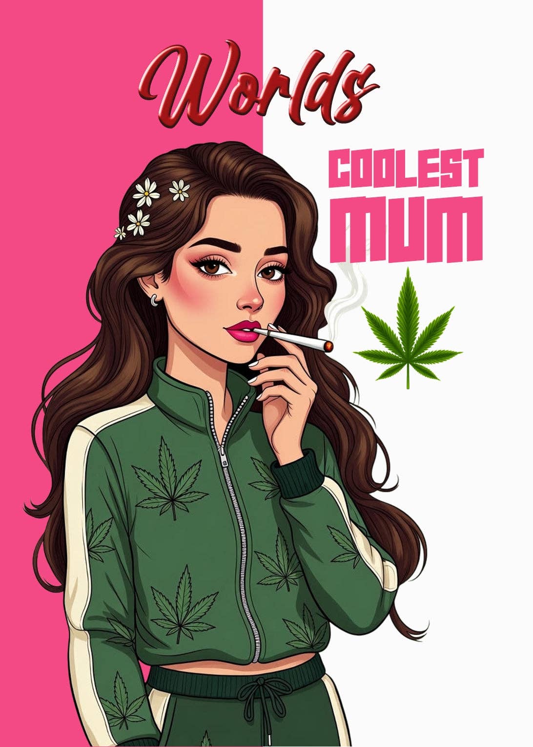 Reefer Cards - Wholesale Mother's Day Card - Worlds Coolest - Mother's Day Cannabis Greeting Card3
