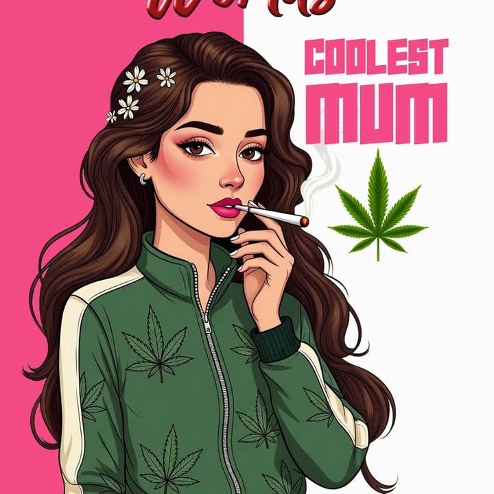 Reefer Cards - Wholesale Mother's Day Card - Worlds Coolest - Mother's Day Cannabis Greeting Card3