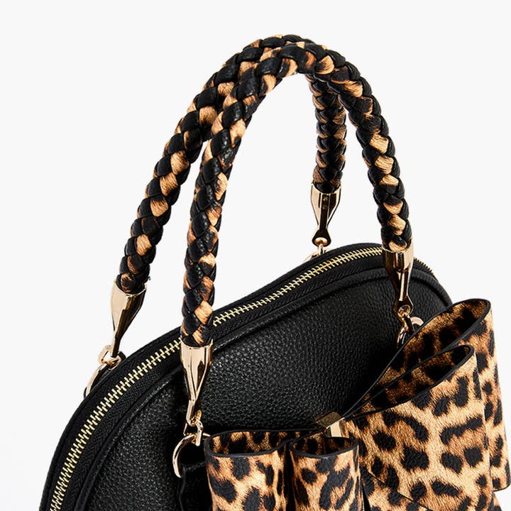 Like Dreams - Wholesale Top Handle Bag - Women's - Leopard Top Handle Bow Bag – Winter Statement Gift5