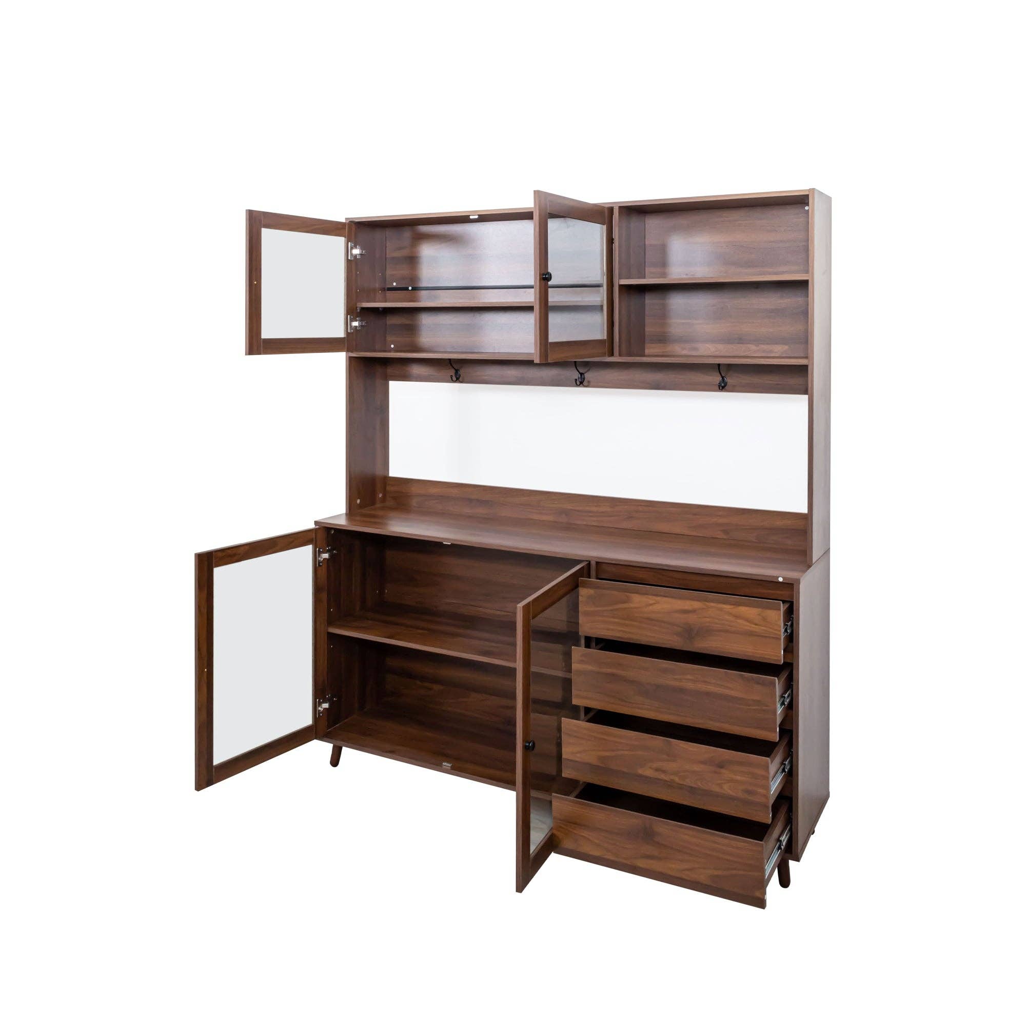 HOMYCASA DESIGN INC - Wholesale Cabinet - 63" Walnut Salon Multi-Functional Hairdressing Tool Cabinet9