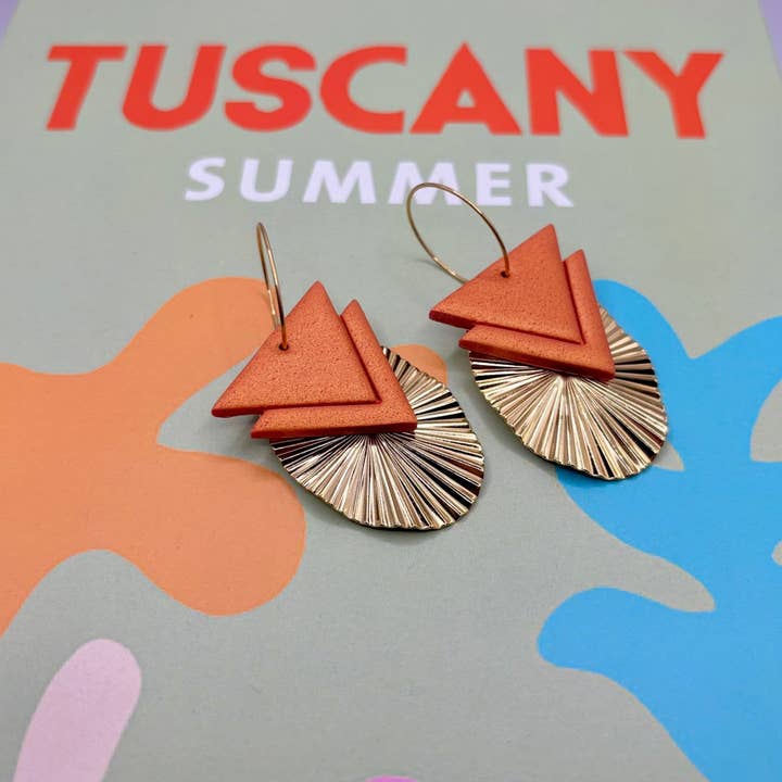 DUESTELLE ITALIA – wholesale Hängande örhängen – Michelle - Statement Geometriska Örhängen4