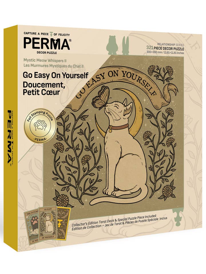 PERMA 321 stk. dekorpuslespil Mystisk Mjauhvisken II — Vær god mod dig selv for engroshandel hos PERMA PUZZLE