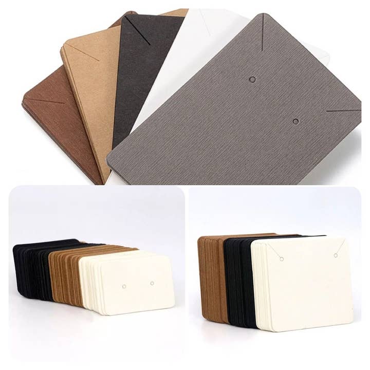Zakka - Wholesale Jewelry Stand & Display - 200pcs Matte Paper Earring Necklace Pendant Card Display