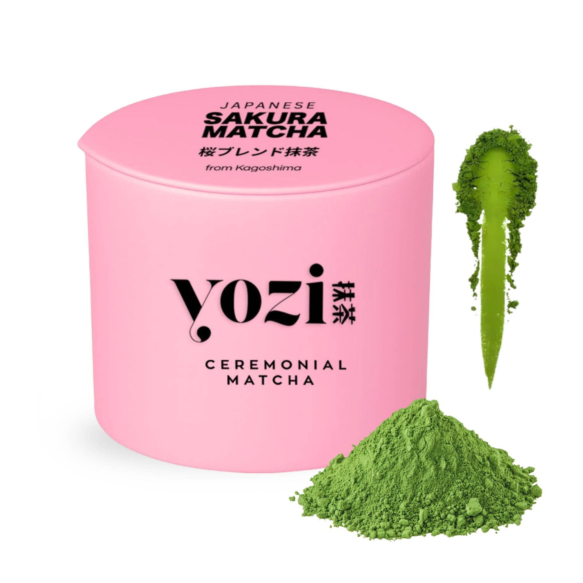 Biomatea - Wholesale Gezondheid/Detox thee - Premium Ceremonieel Sakura Matcha uit Kagoshima | 30g in blik | Japanse kersenbloesem | Pesticidevrije matcha-thee6