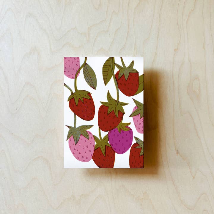 jungwiealt - Wholesale Postcard - Strawberries Postcard DIN A6