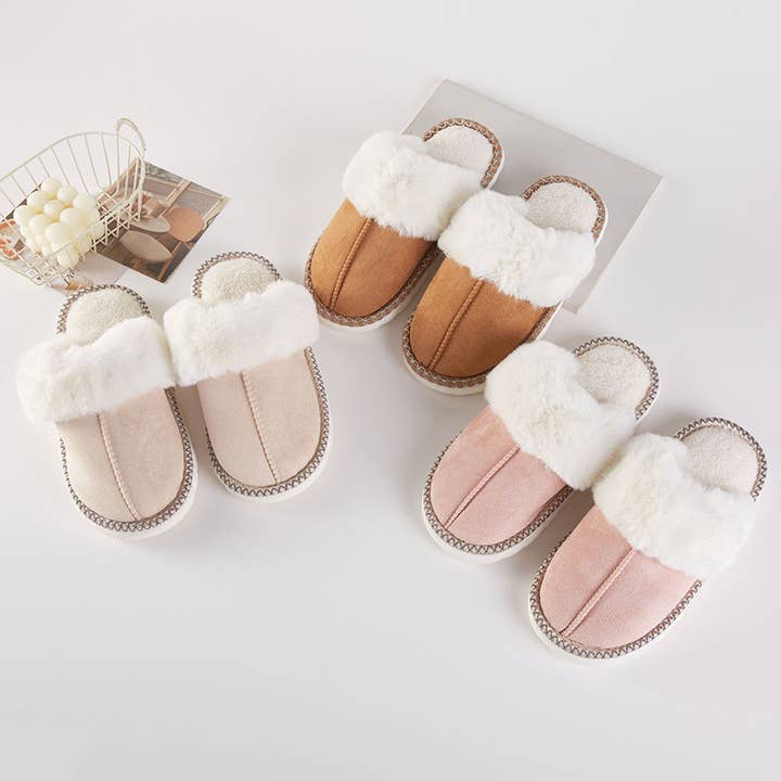 6 Pares - Zapatillas de Casa de Felpa Suave para Interior para venta al por mayor de Sensibling Corp.