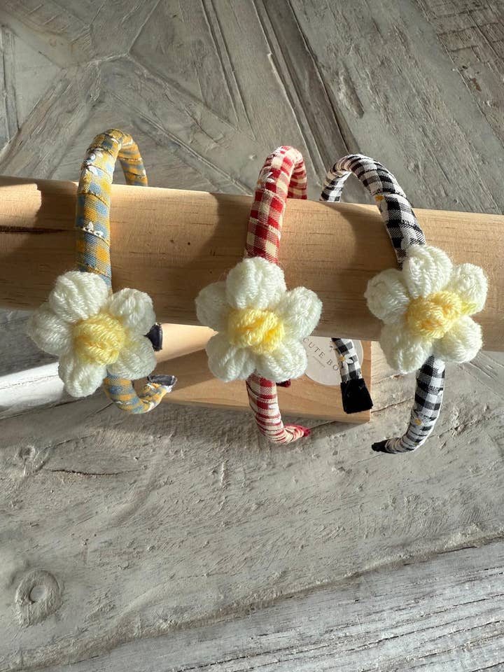 Diadeem Bloem Vichy voor wholesale door CUTE BOW