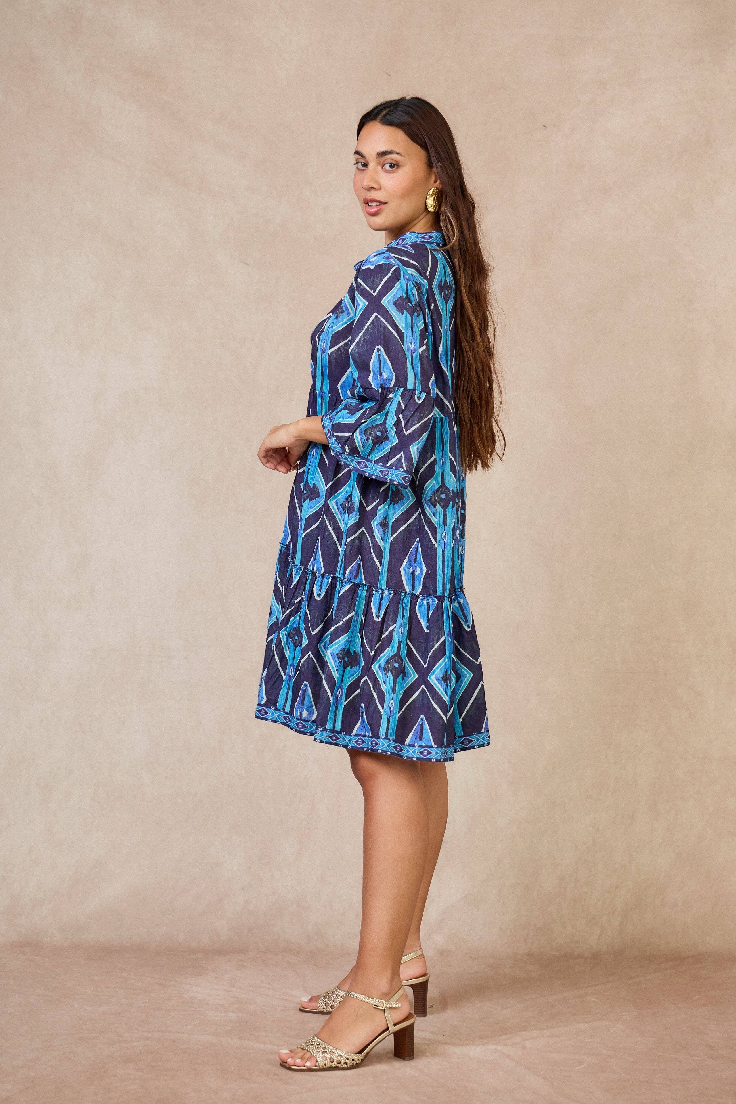 IP  Short dress in batik print cotton - Orice for wholesale on Faire4