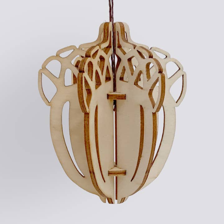 Adorno de madera 3D en forma de bellota para venta al por mayor de SML | Simple Modern Living