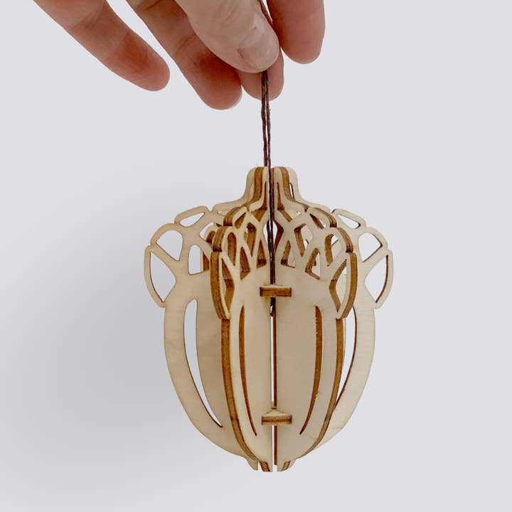 Adorno de madera 3D en forma de bellota para venta al por mayor de SML | Simple Modern Living