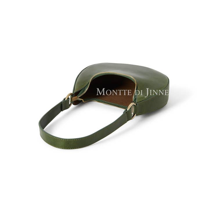 MONTTE DI JINNE - Wholesale Shoulder Bag - Women's - Italian Genuine Leather Vegetable-Tanned Crescent Bag-Small