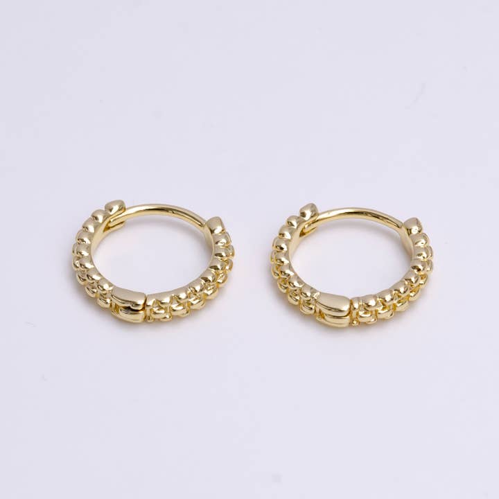 Aim Eternal - Wholesale Huggie Earrings - 14K Gold Filled 13mm Bubble Ball Cartilage Huggie Earrings