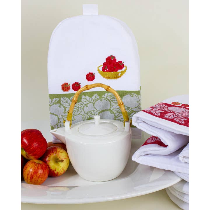 Teresa Alecrim - TĂªxteis para o Lar - Wholesale Theekopje - Theemuts met appelborduursel2