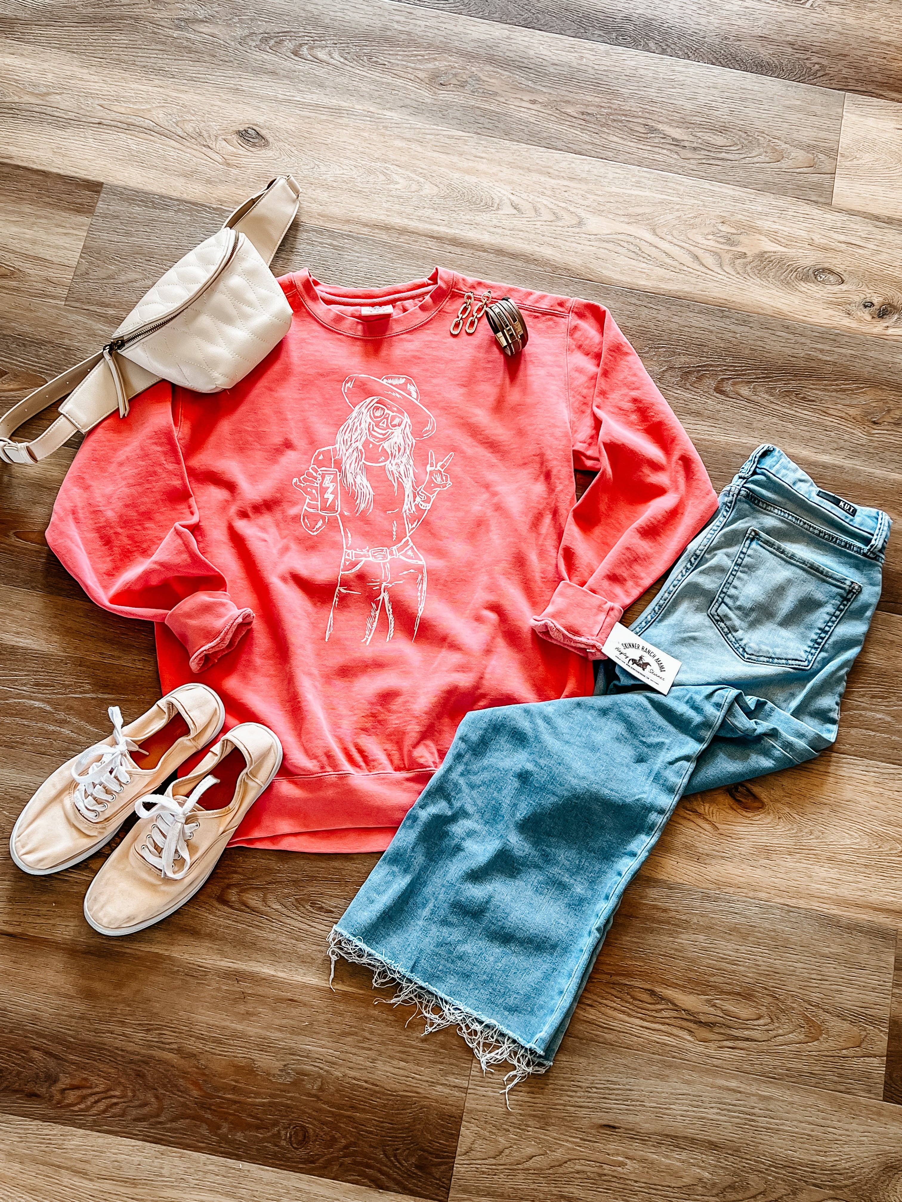 Outlaw Cowgirl Crewnecks - Watermelon for wholesale on Faire0