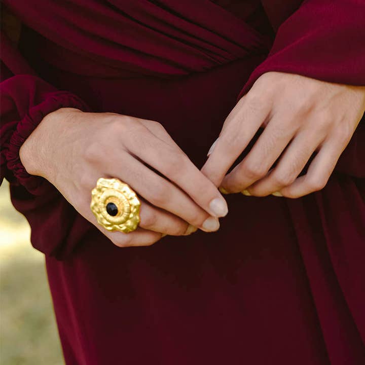 ACUS - Wholesale Cocktail/Statement Ring - Douglas Black Ring1