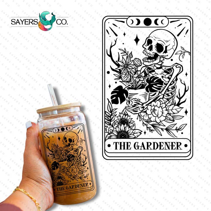 Impresión por Sublimación o Impresión en Vinilo: Tarot del Asesino de Plantas 16oz para venta al por mayor de Sayers & Co.