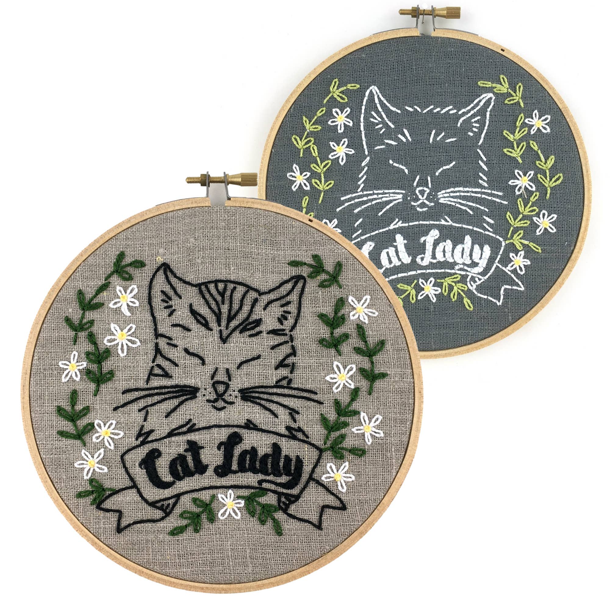 I Heart Stitch Art – wholesale Embroidery/cross-stitch supplies – Cat Lady Embroidery Kit10