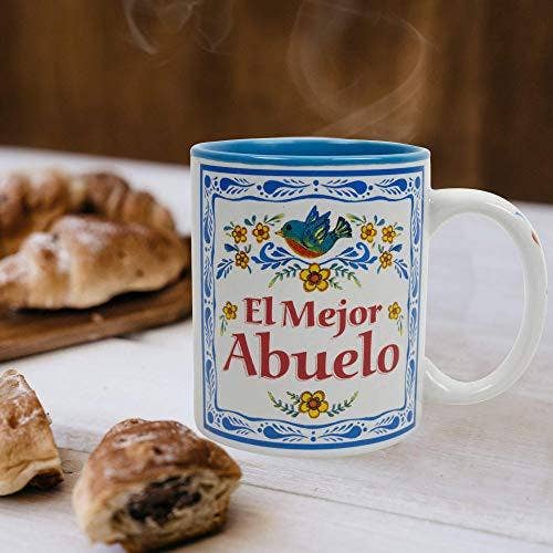 European Heritage Gifts - Wholesale Coffee Mug - El Mejor Abuelo Design Color Ceramic Coffee Mug by E.H.G