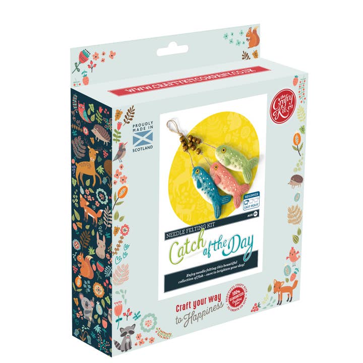 The Crafty Kit Company – wholesale Craft sewing kit – Catch of the Day Needle Felting Craft Kit1