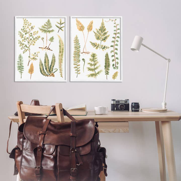 Stupell Industries - Wholesale Wall decor – Kids & Baby - Watercolor Fern Leaves Framed Art25