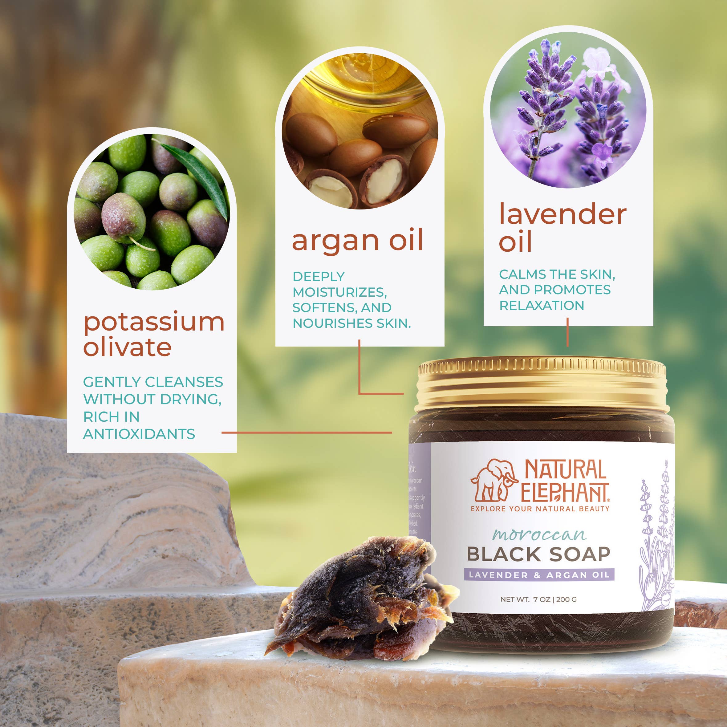 Natural Elephant - Wholesale Zeepblok - Marokkaanse zwarte zeep10