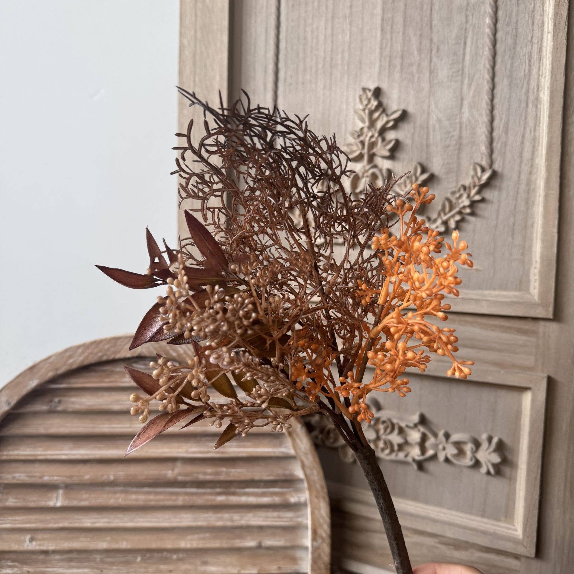 Sweet Home Deco - Wholesale Artificial flowers - Faux Seeded Eucalyptus Baby's Breath Wheat Grass, Fillers   0