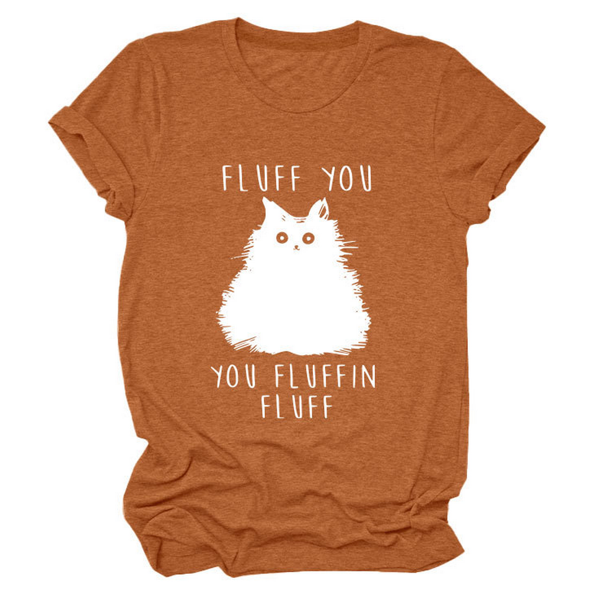 ACCITY - Wholesale Screen Printed T-Shirt - Women's - Women’s Graphic Tee – Fluff You Cat Print_CWTTSL051028