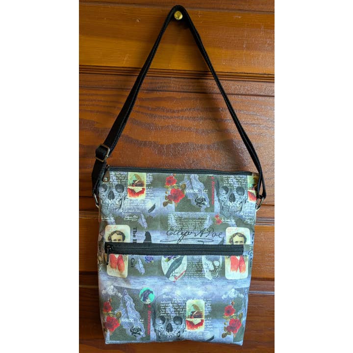 The Marble Faun Gifts - Wholesale Crossbody Bag - Women's - Edgar Allan Poe Among the Roses Crossbody Bag1