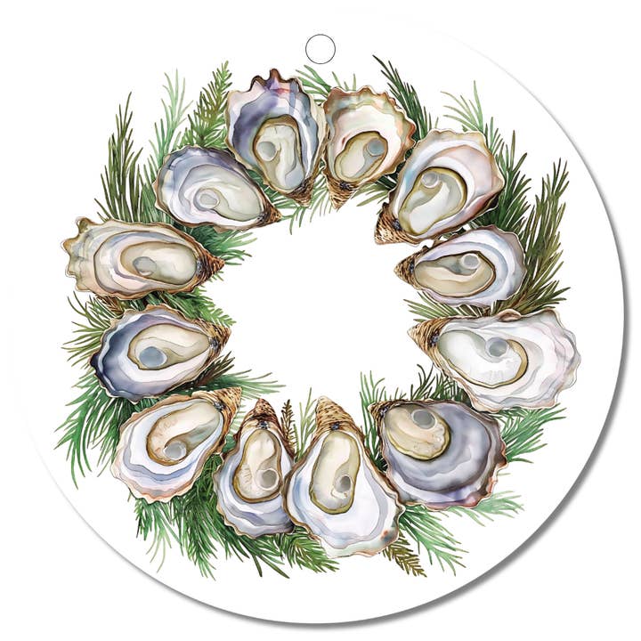 ÉTIQUETTES CADEAUX COURONNE D'HUÎTRES | ÉTIQUETTES CADEAUX QUOTIDIENNES pour la vente par B. ROWE & CO.