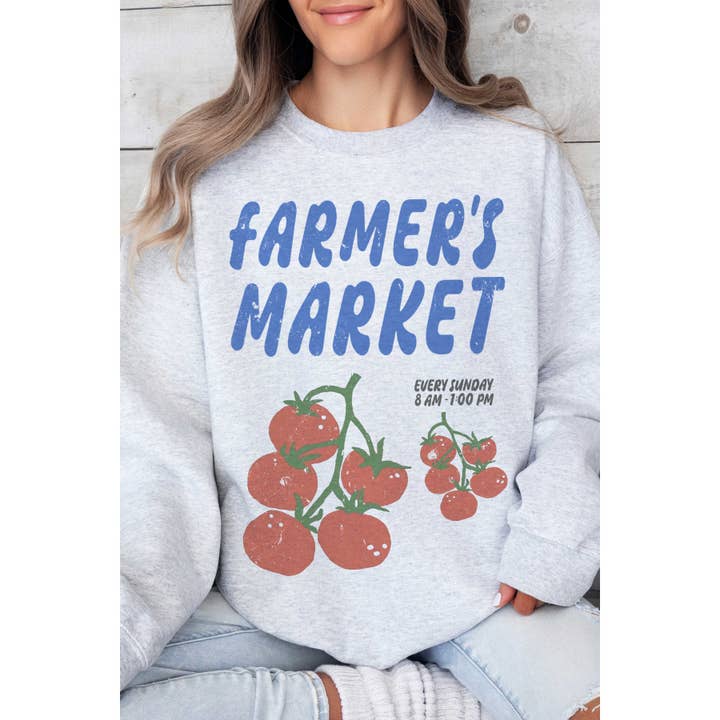 Camisola Gráfica TOMATES DO MERCADO DO AGRICULTOR por atacado de A. BLUSH CO