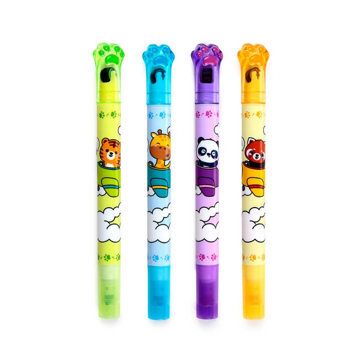 Puckator Ltd – wholesale Färgmarkering – Adoramals Wild 2-i-1 Highlighter & Stämpelhjulpenna2