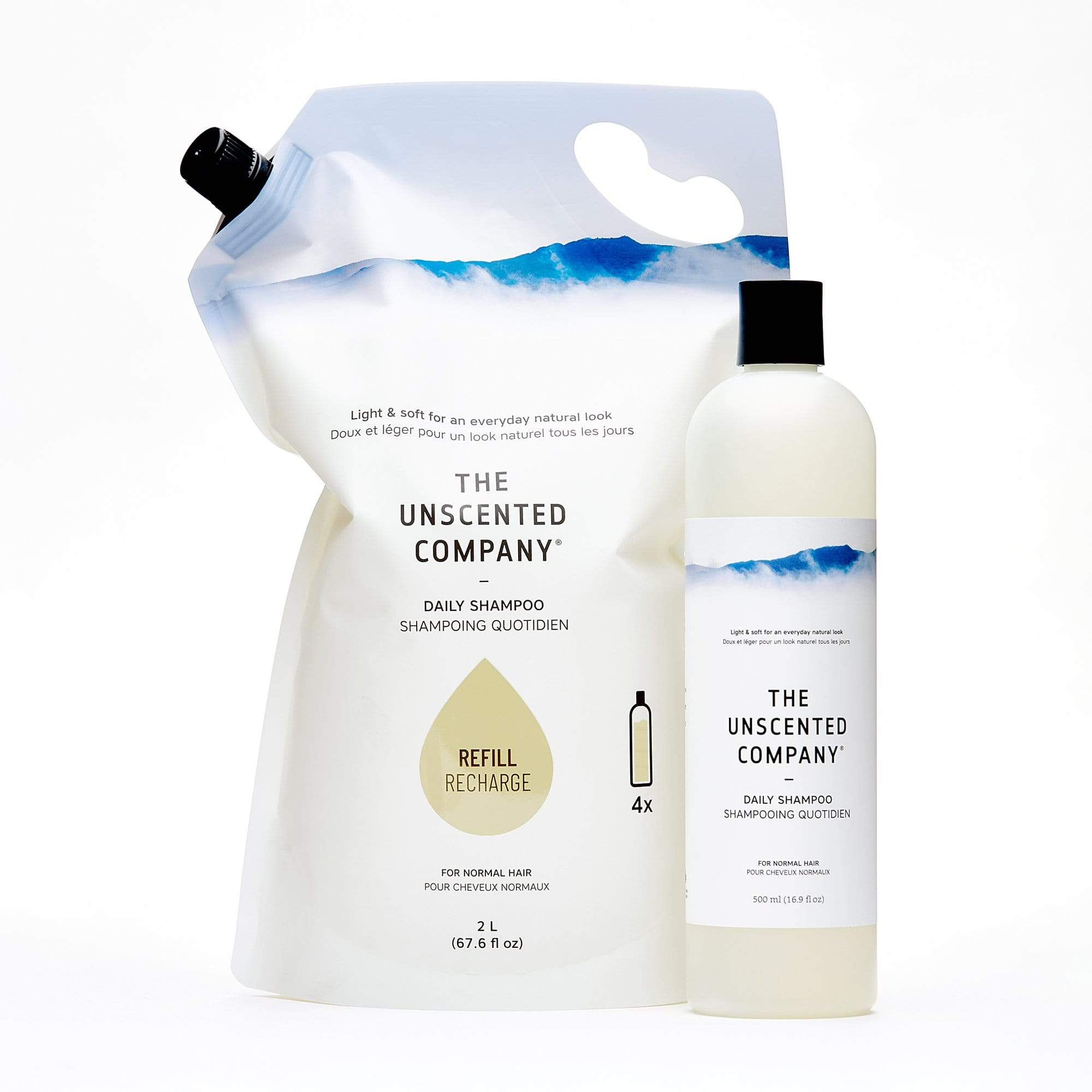 The Unscented Company - Wholesale Hair Shampoo - Daily Shampoo - 2L Refill Pouch2