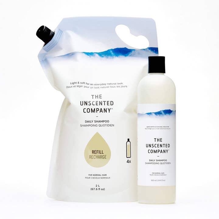 The Unscented Company - Wholesale Hair Shampoo - Daily Shampoo - 2L Refill Pouch2
