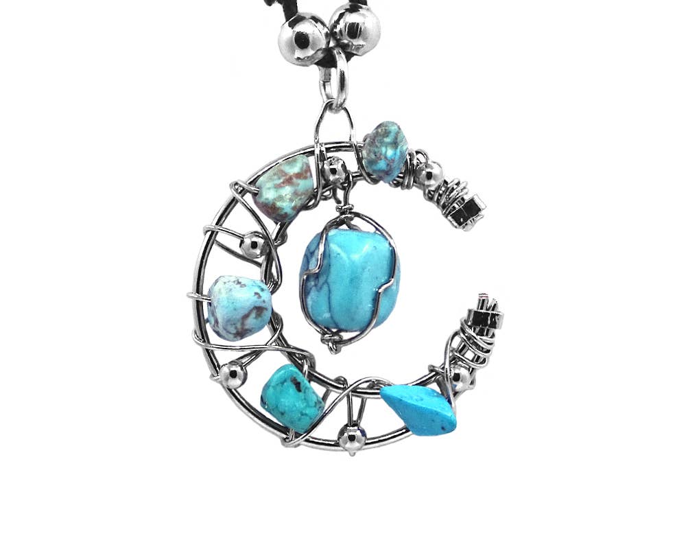 Pichincha - Vente Colliers à pendentif - Collier ajustable avec pendentif en forme de croissant de lune enroulé8