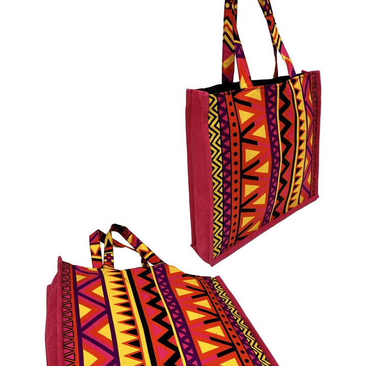 Satsuma Wholesale - Wholesale Tote Bag - Women's - African Ankara Kente Shopping Bag/Tote Bag -Pack of 2 Pieces2