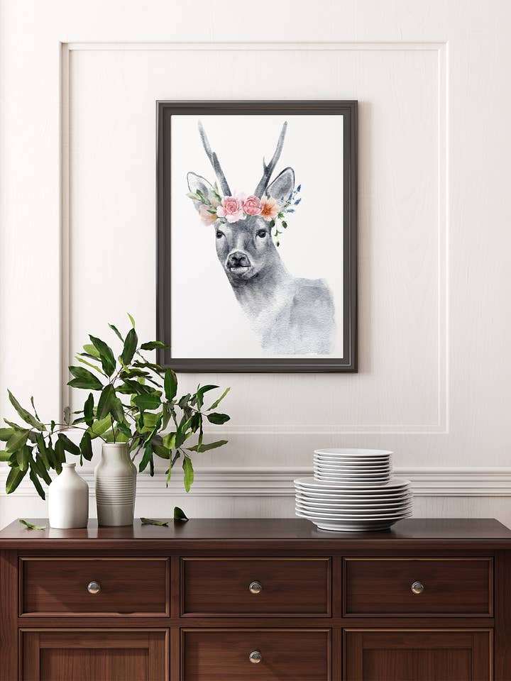 Stampa Doe & Flowers per la vendita all'ingrosso da parte di Homemade Hollydays Wholesale