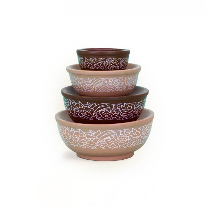 Twinkltoast - Wholesale Decorative Plate/Dish/Bowl - Mini Pyrex-Inspired Mixing Bowls – Retro Stackable Set3