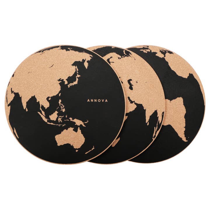 Tablero de corcho ANNOVA Memo Pinning de 12 pulgadas, 3 piezas, mapa del mundo, tablero de corcho para pared, tablero de anuncios, montaje adhesivo sin residuos, tablero de chinchetas. para venta al por mayor de ANNOVA