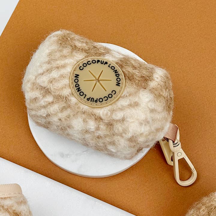 Highland Fleece Poop Bag Holder - Oatmeal for wholesale by Cocopup London