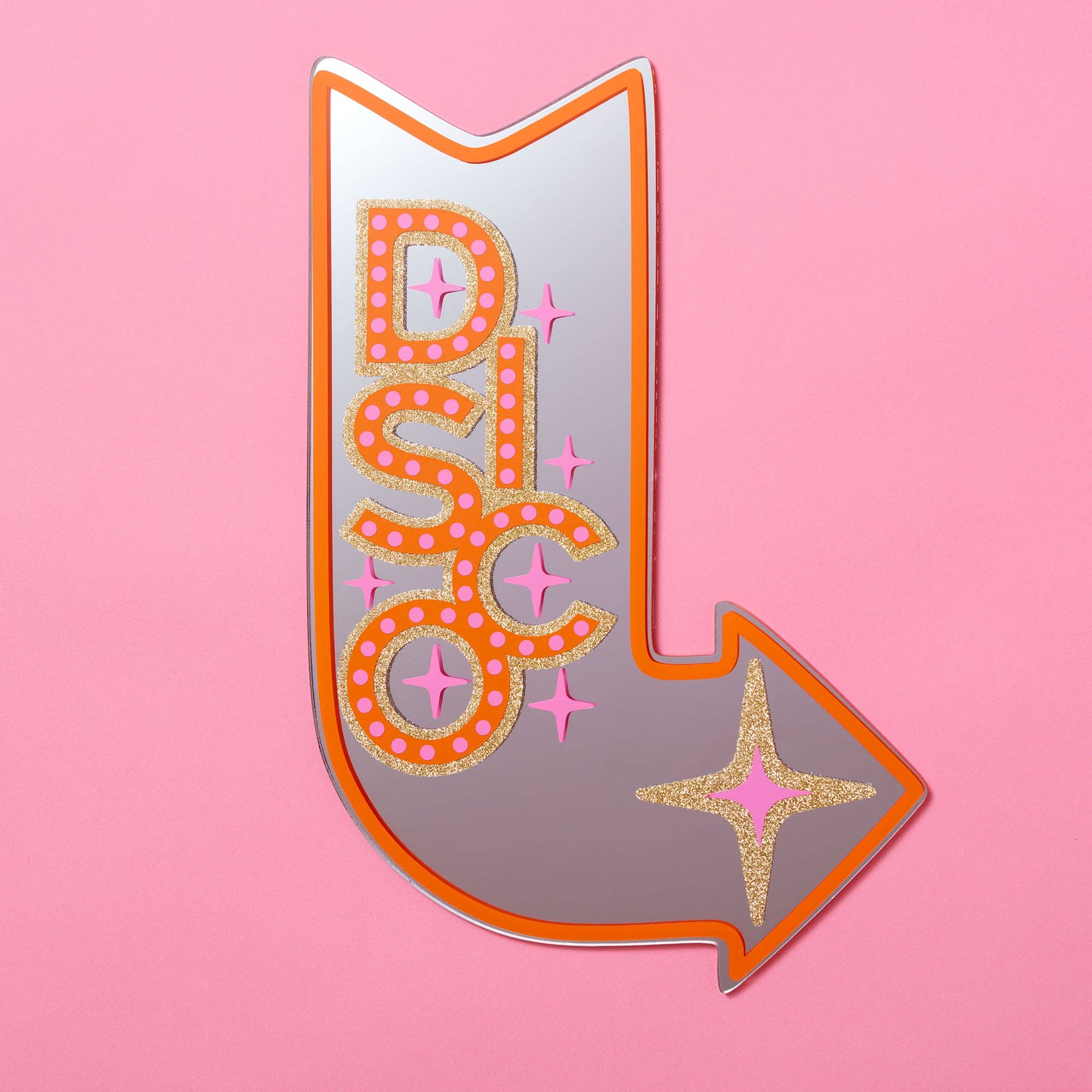 Printed Weird - Vente Miroir mural - Miroir enseigne DISCO Motel3