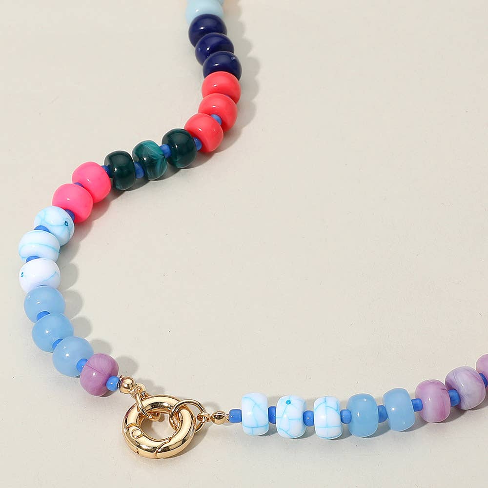 Sensibling Corp. - Wholesale Beaded/Pearl Necklace - Clasp Accent Disc Beaded Necklace10