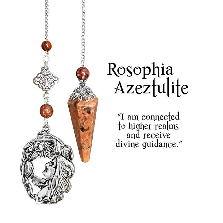 Rosophia Azeztulite Pendulum, Sophia, godin van de wijsheid voor wholesale door Glorious Healing Crystals