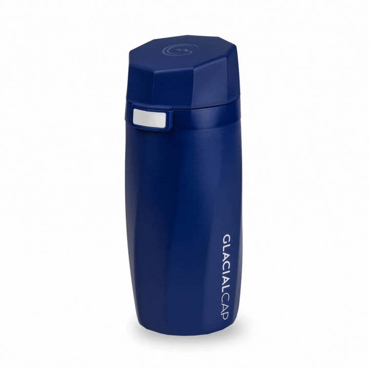 Refrigerador de lata fina de 12 onças Skinny Midnight com tampa de bloqueio por atacado de Glacial Cap