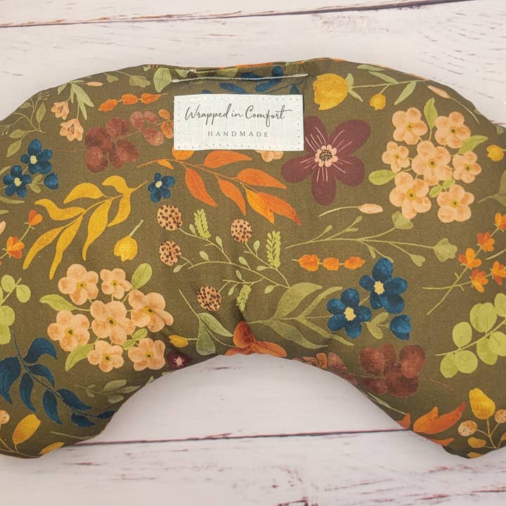 Coussin chauffant en coton biologique, en forme de haricot pour la vente par Wrapped In Comfort