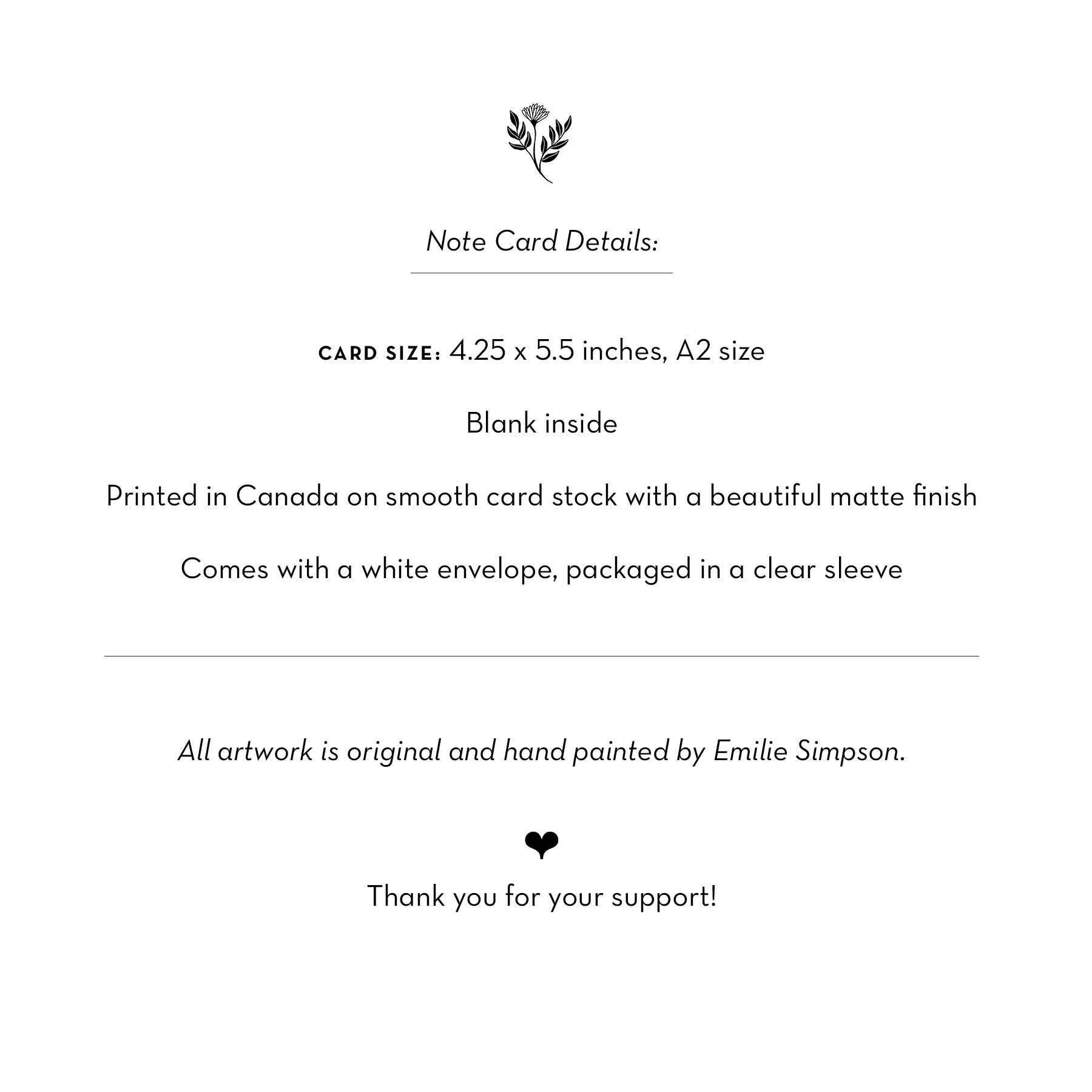 Emilie Simpson Art & Design - Vente Carte de vœux classique - Carte artistique d'hellébores3