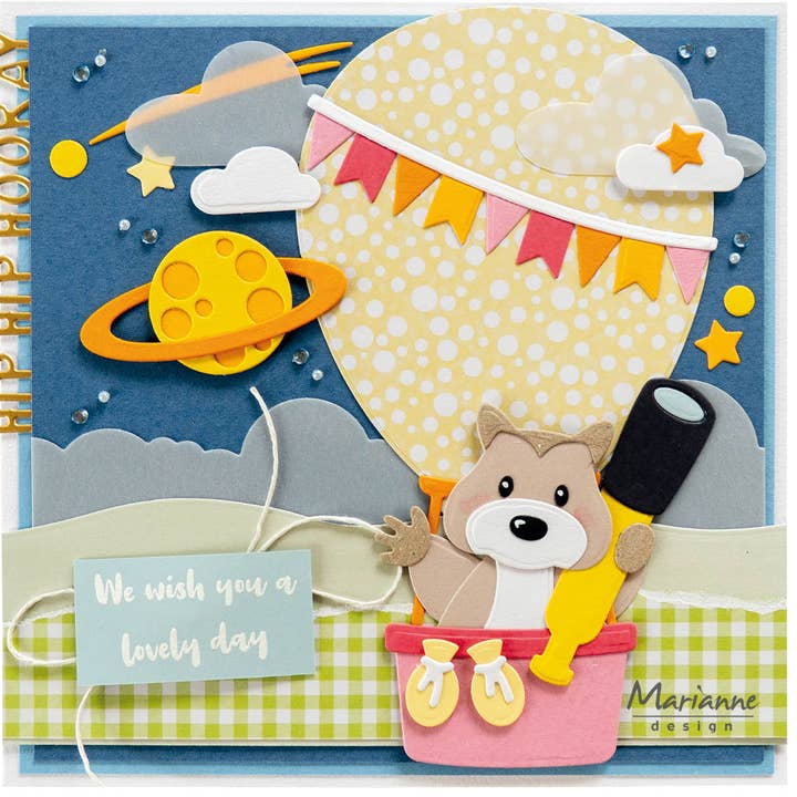 Ecstasy Crafts Distributing - Wholesale Craft Supplies - Marianne Design Craftables Die - Congratulations Circle By Marleen2