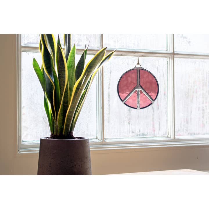 Samara Designs Studio - Wholesale Suncatcher - Glass Peace Sign Suncatcher31