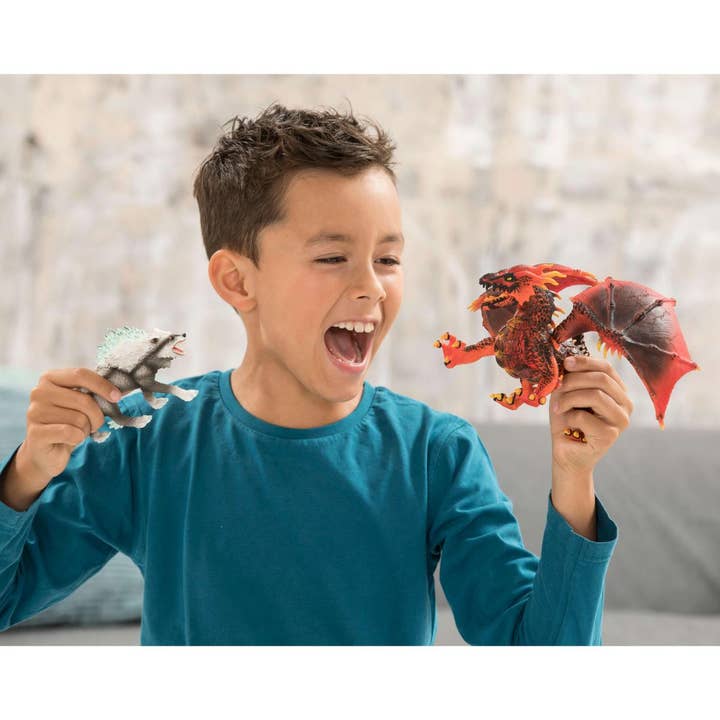 Schleich - Wholesale Figurine Toy - Kids - Lava Dragon Action Figure Character Toy with Movable Wings