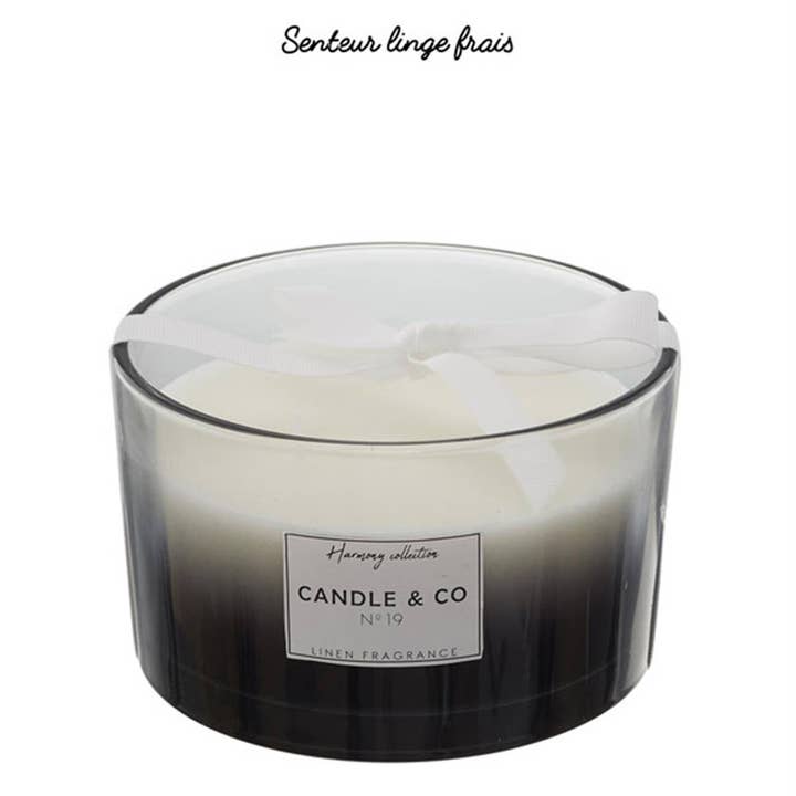 Scented Candle 3 Wicks Black Harmony D13cm for wholesale by TSJJ